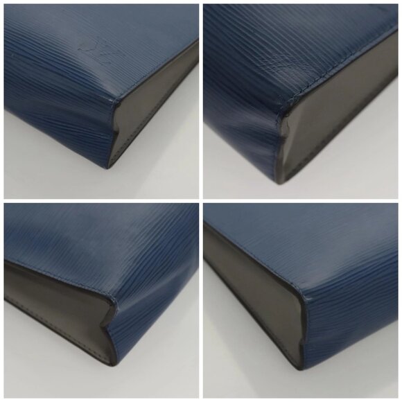 LOUIS VUITTON Epi Pochette Voyage Clutch Bag Blue M62912 LV Auth 120320 - Picture 14 of 16